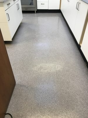 A floor after it was cleaned